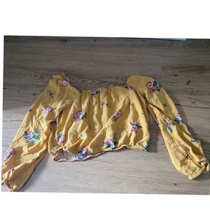 Aeropostale yellow flower blouse